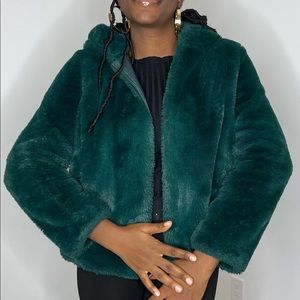 Teal Hooded coat